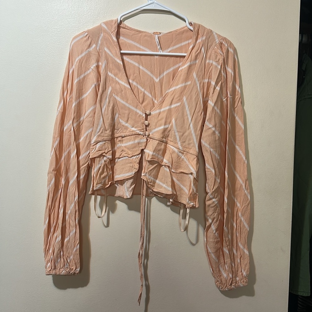 Free People Samifran Ruffled Top Xs Size - Picture 6 of 8